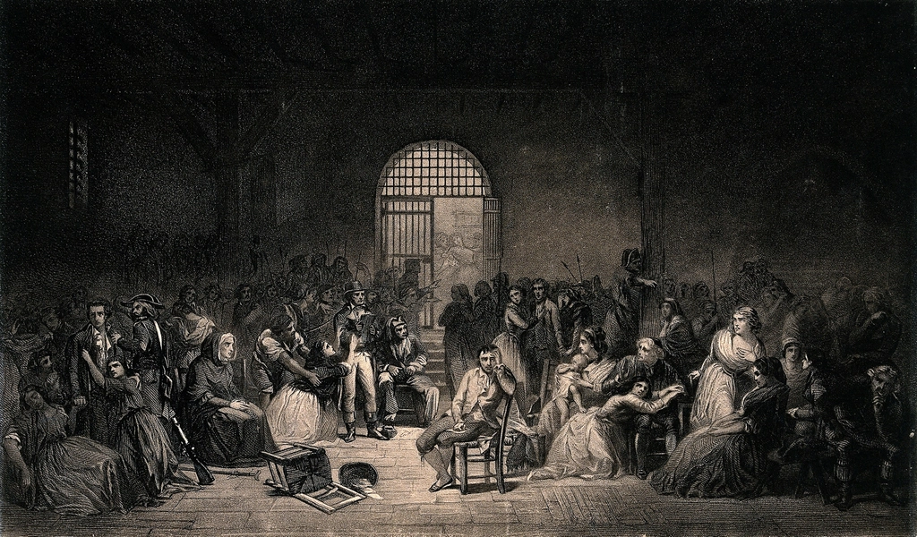 French Revolution: prisoner sits middle
